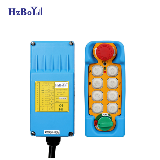 K2-8 8 Keys Industrial Crane Radio Wireless Remote Control and Receiver
