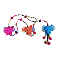 Carillon éolien éléphant Animal en peluche suspendu décoration de la maison salon tenture murale cadeau et artisanat fait à la main