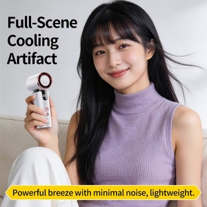 Palm-size Portable Mini Handheld <b>Fan</b> Rapid cooling Rechargeable <b>Fan</b> with High-Brightness <b>LED</b> Display Pocket <b>Fan</b> - Product Image 4