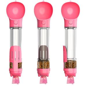 4 in 1 çok fonksiyonlu <span class=keywords><strong>pet</strong></span> malzemeleri açık yürüyüş seyahat taşınabilir köpek su şişesi gıda konteyner ve dışkı torbası dağıtıcısı ile - Product Image 6