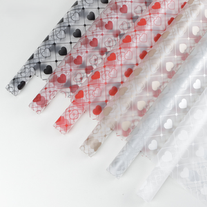 Papier de fleur imperméable en forme de coeur doux Offre Spéciale Bouquet de fête des mères Tanabata papier d'emballage personnalisé en <span class=keywords><strong>film</strong></span> de gelée finition mate - Product Image 5