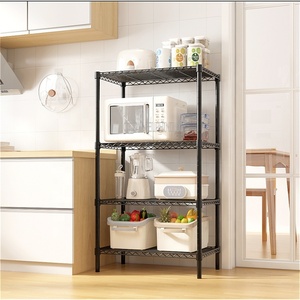Ahorro de espacio, soporte ajustable <span class=keywords><strong>para</strong></span> alimentos de 4 niveles, organizador de almacenamiento de <span class=keywords><strong>cocina</strong></span> pequeño duradero, estante de utilidad de alambre, estantes, estante de unidad - Product Image 2