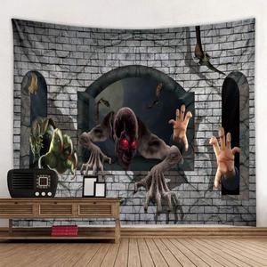 Tissu de revêtement mural Halloween bannière décoration centre commercial parc d'attractions extérieur banderole jardin fond - Product Image 1