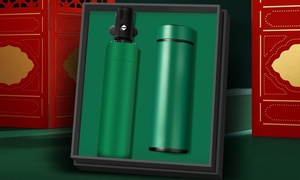 Set de Regalo Corporativo Premium: Elegante Paraguas y Vaso Térmico, Recuerdos Empresariales Prácticos para Empleados en Eventos de Inauguración - Product Image 2