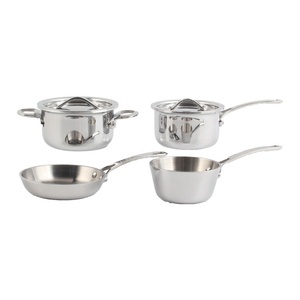 กระทะสเตนเลสสตีลขนาดเล็ก 3 ชั้น พร้อมหม้อซอส ขนาด 4 นิ้ว ความจุ 0.15 ควอร์ต - Product Image 6