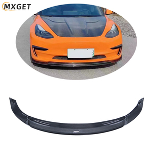 Accessori parti ART Style fibra di carbonio anteriore con labbro posteriore diffusore minigonne laterali spoiler per Tesla modello 3 Kit carrozzeria paraurti posteriore - Product Image 5