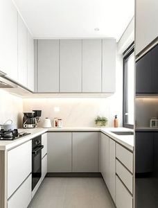 Armarios de cocina lacados de diseño moderno de alta calidad, armarios personalizados para proyectos de apartamentos - Product Image 6