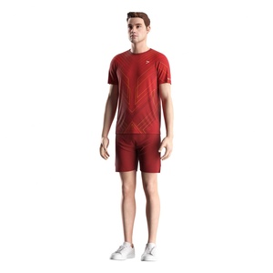 T-shirt de lutte à motif V-Line rouge de qualité supérieure - Vêtements de sport de haute qualité pour l'entraînement et la compétition - Product Image 5
