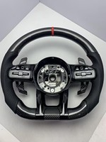 Volant en cuir/Alcantara/fibre de carbone/LED pour Mercedes-Benz C E S GLC GLE GLS W205 W213 W222 X253 W166 W167 GLE300