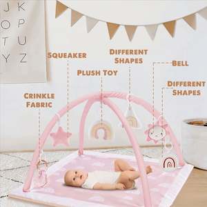 Tapete de Juego para Bebés y Niños Pequeños, Lavable, Antideslizante, con 6 Juguetes - Product Image 2