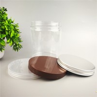 Bouteilles de boisson en plastique PET transparentes de 250 ml, 330 ml, 500 ml, avec bouchon à vis en aluminium, pots alimentaires jetables pour le stockage des collations