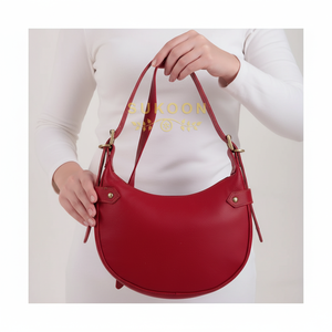 Bolso de Mano de Cuero Genuino de Vaca para Mujer Moda 2025 de Lujo Bandolera con Decoración de Cadena Suave y Elegante - Product Image 1
