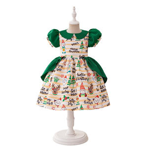 Nouvelle <span class=keywords><strong>robe</strong></span> de Noël fille père noël <span class=keywords><strong>robe</strong></span> imprimée enfants fête scène Performance - Product Image 5
