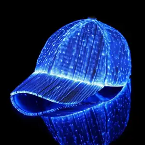 high quality supplier hip hop snapback promotion sport mens lamp boy fashion LED light up top ponytail hats and caps