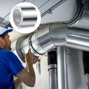 Ruban en aluminium Ruban d'étanchéité résistant à la chaleur Ruban adhésif pour conduits, isolation, évents de séchoir, étanchéité des tuyaux chauds et froids - Product Image 4