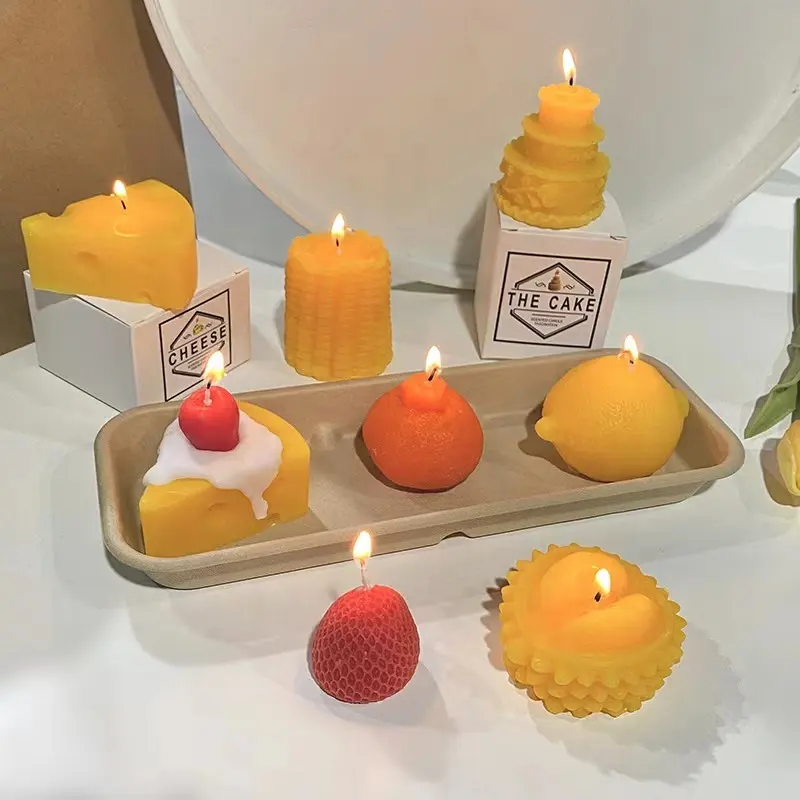 Aromatherapie Art Oranje Geurende Fruit Kaars Thuis Decoratieve Paraffine