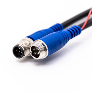 GX12 4ピンオス- M12 Bコード5ピン / M16 4ピンアダプターケーブル シールド付き航空用-産業オートメーションセンサーコネクタ - Product Image 2