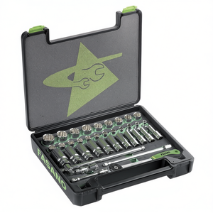 FASANO <b>Socket</b> Set 37-Piece Metric Chrome Vanadium Steel Automotive Repair Tools - Product Image 2