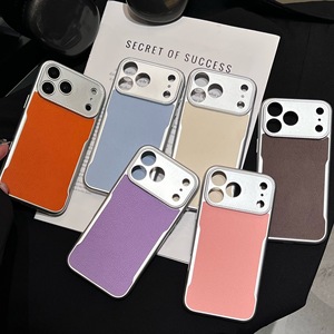 Étui de téléphone fin et élégant en cuir texturé de qualité supérieure, résistant aux chutes, compatible avec iPhone 17 Pro Max/16/15/14 - Product Image 2