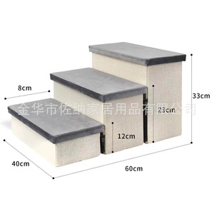 Escalier pliable pour chat avec rangement zippé, antidérapant, pour petits chats, mobilier rectangulaire pour animaux de compagnie, utilisation quatre saisons - Product Image 4