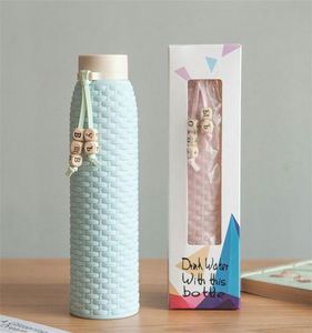 Bouteille d'eau en verre borosilicate à paroi simple de haute qualité 310 ml avec embout en silicone - Product Image 6