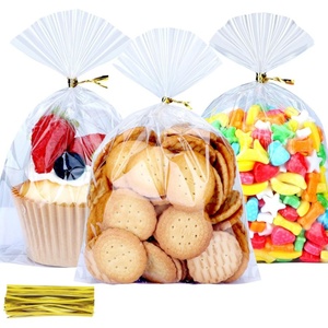 Bolsas de celofán, bolsas de regalo transparentes con lazos torcidos para favores de fiesta, galletas de graduación de Pascua, panadería - Product Image 4