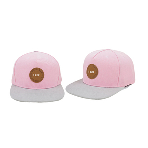 Tappo a punta piatta in cotone <span class=keywords><strong>rosa</strong></span> con 100% a scatto in plastica regolabile con Logo a buon mercato - Product Image 1