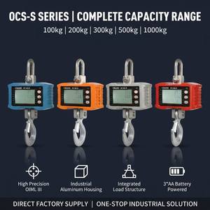 Balance numérique suspendue pour grue 100kg-1000kg, grand écran LCD rétroéclairé 22mm, jauge de <span class=keywords><strong>force</strong></span> multi-plaques, crochet en acier, test de calibration, OEM/ODM - Product Image 1