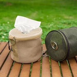 Estuche para pañuelos para acampar al aire libre, bolsa de almacenamiento de papel en rollo con gancho, soporte portátil para pañuelos, soporte para servilletas colgante para tienda de campaña, suministros para acampar - Product Image 1