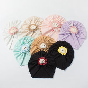 Neue süße weiche Baby mütze einfarbig Komfortable wind dichte Baby Fontanelle Schutz hut Kinder zubehör - Product Image 2