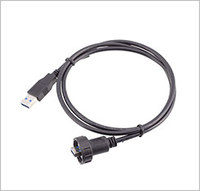 Câble de signalisation de données à affichage LED étanche IP68, connecteur circulaire industriel en plastique et métal, aviation, USB 3.0, LP24