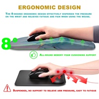 Tapis de bureau avec repose-poignet ordinateur pour ordinateur portable tapis de souris ergonomique dessin animé jeu tapis de souris personnalisé Base en caoutchouc antidérapante pour le bureau