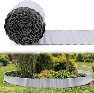 Recinzione Decorativa da Giardino in Acciaio Corten, Rettangolare, per Prato, con Inserto a Terra, Bordo di Contenimento in Metallo Nero Moderno - Product Image 3