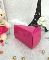 Boîte à bonbons triangulaire en carton blanc, style européen, petite boîte à gâteau pour mariage ou anniversaire, boîte nue