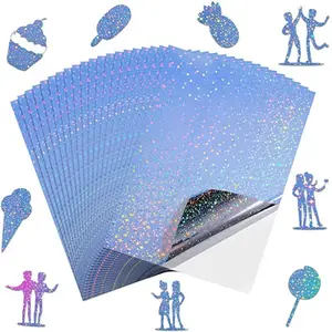1 sheet waterproof Holographic Sticker Paper A4 Inkjet Wholesale Holographic Inkjet Self-adhesive Paper Hologram Sticker Paper