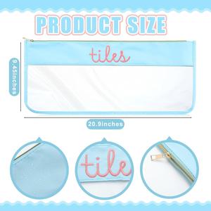 Nueva Bolsa de Cosméticos de Lujo con Bordado Mahjong, Transparente, Impermeable, Portátil, de PVC, con Cierre, Gran Capacidad, para Regalo - Product Image 5