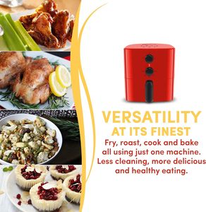 Elite <span class=keywords><strong>Gourmet</strong></span> EAF-3218R Friteuse à air chaud électrique compacte de 1,1 litre en acier inoxydable, sans huile, pour une cuisson saine et gain de place - Product Image 3
