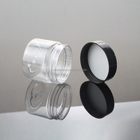 50g crème pot conteneur large bouche PET clair en plastique nettoyant baume cosmétique pot 50ml cheveux corps beurre conteneurs