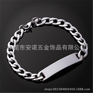 สร้อยข้อมือสแตนเลสสตีล Anno Jewelry ดีไซน์เรขาคณิตสีทอง สำหรับผู้ชาย เครื่องประดับแฟชั่น - Product Image 4