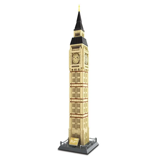 Abs Plastic Kinderen Spelen Blok De Big Ben Van Londen-Engeland Model Bouwstenen Speelgoed Play Set