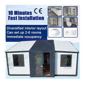 Casa container da 20 piedi e 40 piedi casa per la nonna, piccola casa, casa piatta, casa da 3 camere da letto, case modulari prefabbricate, contenitore pieghevole - Product Image 3