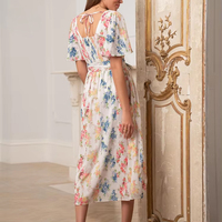 Robes de maternité élégantes à manches courtes pour femmes, imprimées sur mesure, à fleurs, pour l'été, avec fermeture éclair, vêtements d'allaitement