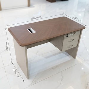 Scrivania Direzionale di Lusso Foshan, Scrivania Moderna per <span class=keywords><strong>Ufficio</strong></span> con Mobiletto, <span class=keywords><strong>Tavolo</strong></span> da <span class=keywords><strong>Ufficio</strong></span> in Legno Chevron da 1,2M, Scrivania per CEO con Venature del Legno - Product Image 4