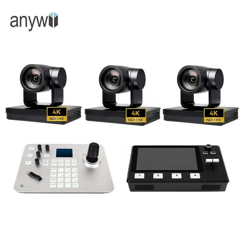 Anywii IP POE 4K PTZ contrôleur de caméra ensemble multi caméra en direct streaming vidéo commutateur ndi ptz caméra de diffusion pour événement de l'église