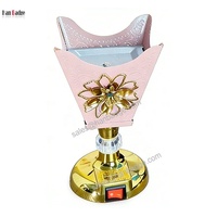 Brûleur d'encens en bois de santal de qualité supérieure avec un design floral en métal à quatre coins pour une utilisation en intérieur