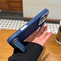 Étui de téléphone en silicone givré magnétique ondulé avec support intégré pour vivo X30 Pro vivo X300 Pro Case V40 Y04 Y19 Y35 Y200E Y83A