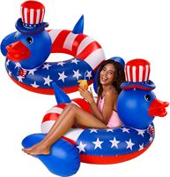 Anneau de natation gonflable en PVC en forme de canard pour les fêtes de plaisir et de plage