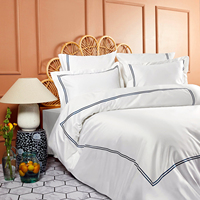 Parure de lit SANHOO confortable 100 % coton, style européen, 4 pièces, housse de couette, ensemble de draps nordique pour hôtel