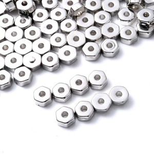 Cuentas espaciadoras CCB de 6 mm, hexagonales, con baño de diamante, de resina plástica, cuentas sueltas para la fabricación de pulseras y joyería DIY. - Product Image 5
