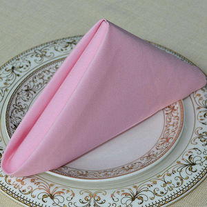 Serviettes en tissu satiné de coton faites à la main Style uni réutilisables pour les mariages Avion Personal Touch Restaurants - Product Image 3